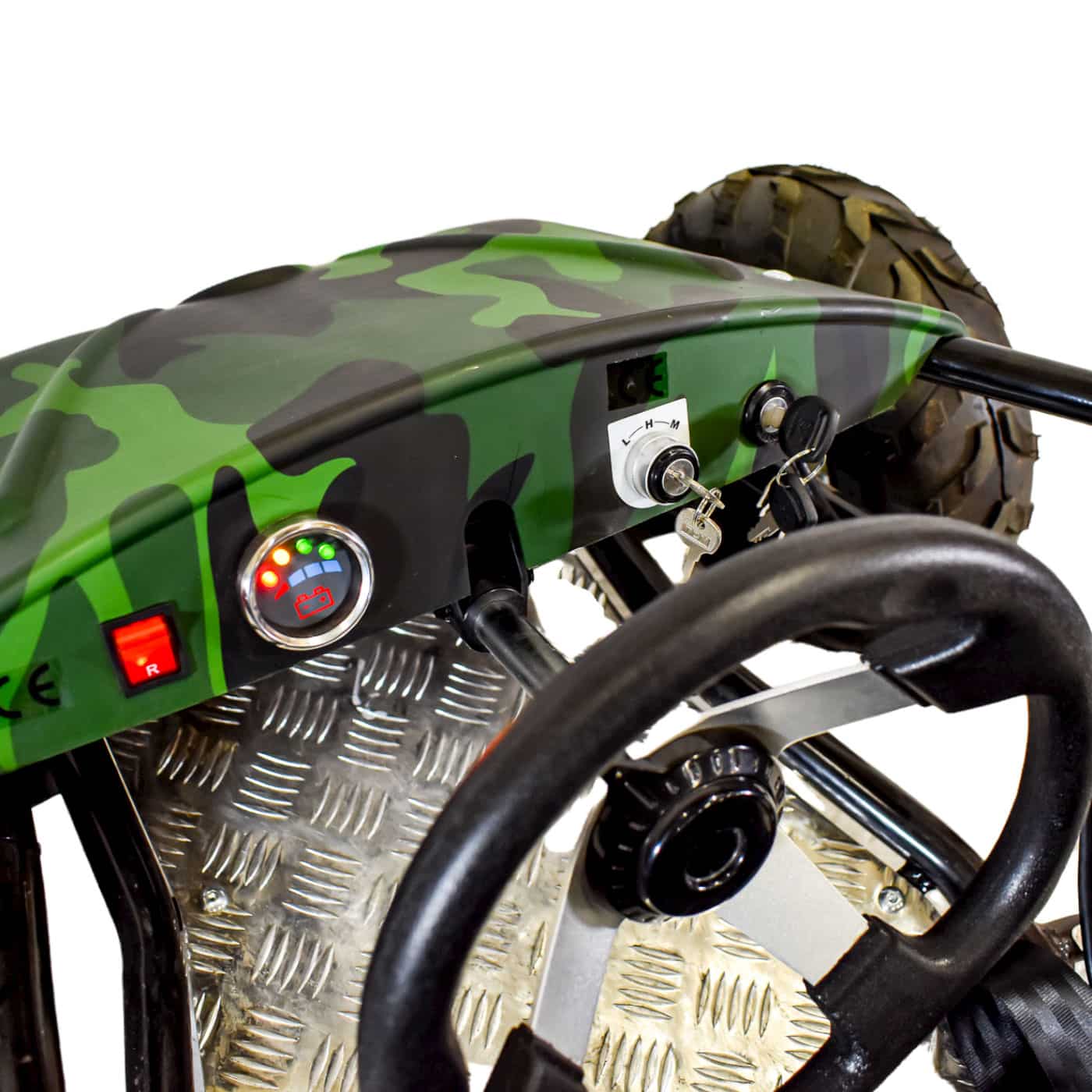 Evolution 48v 1500w Off Road Electric Go Kart - Dashboard Close Up
