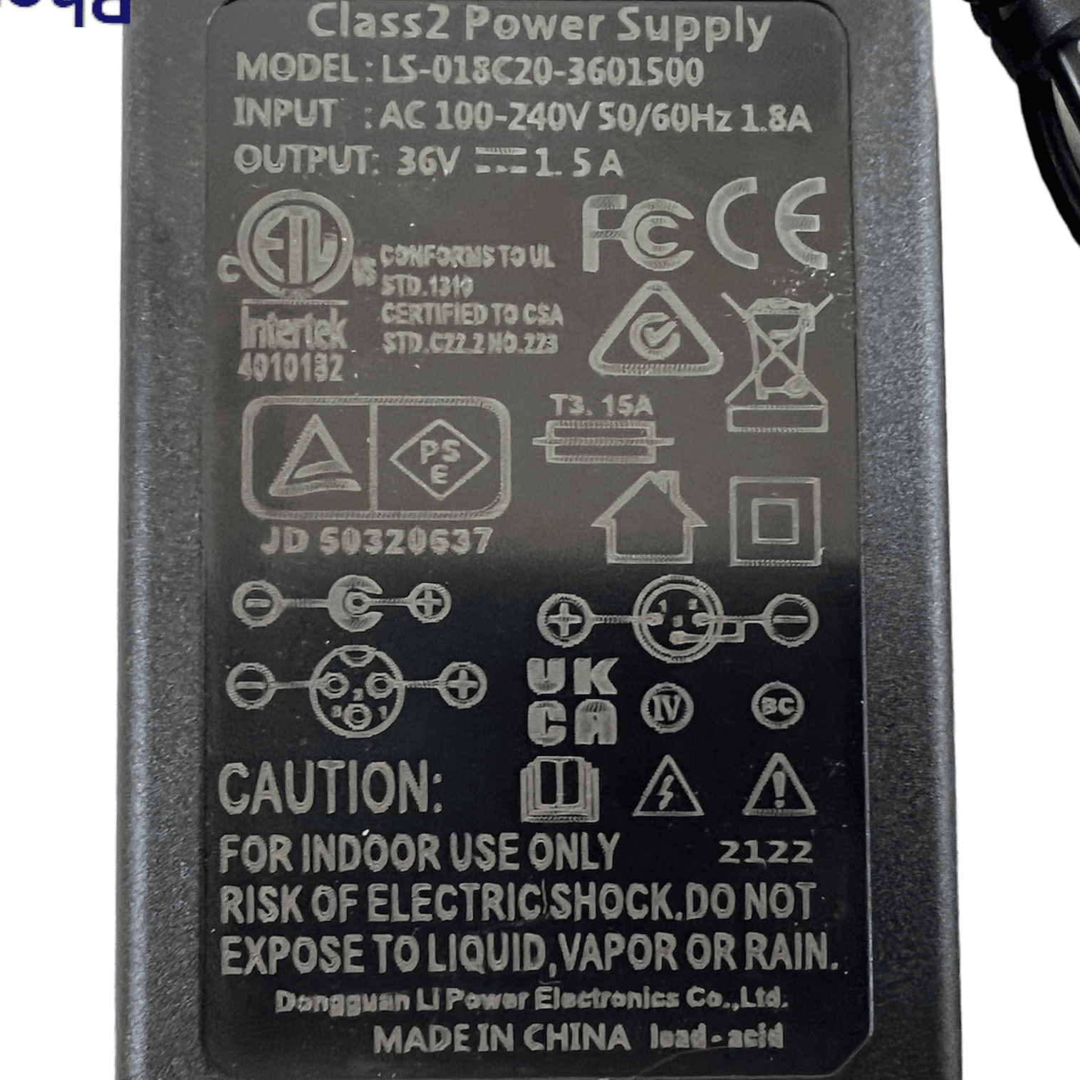 Cyclone FX & Storm FX Battery Charger 36v 1.5A for Quad Bikes & E-Scooters