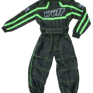 Wulfsport Cubs Kids Race Suit Black & Green