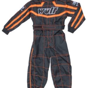 Wulfsport Cubs Kids Race Suit Black and Orange