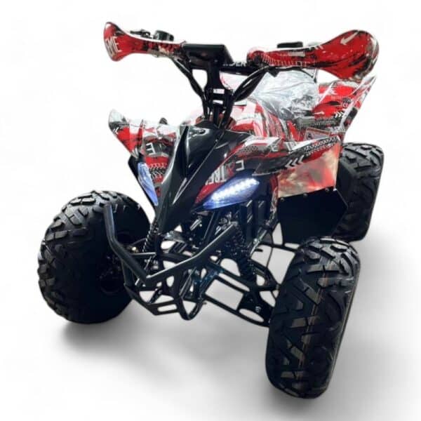 Shredder Mk2 48v 1800w Red Quad Bike - Top Front Angled View