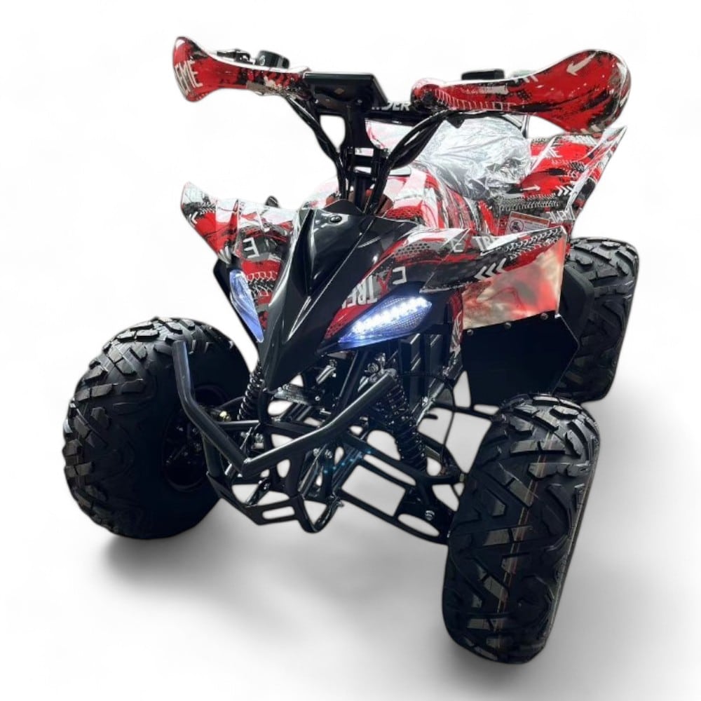 Shredder Mk2 48v 1800w Red Quad Bike - Top Front Angled View