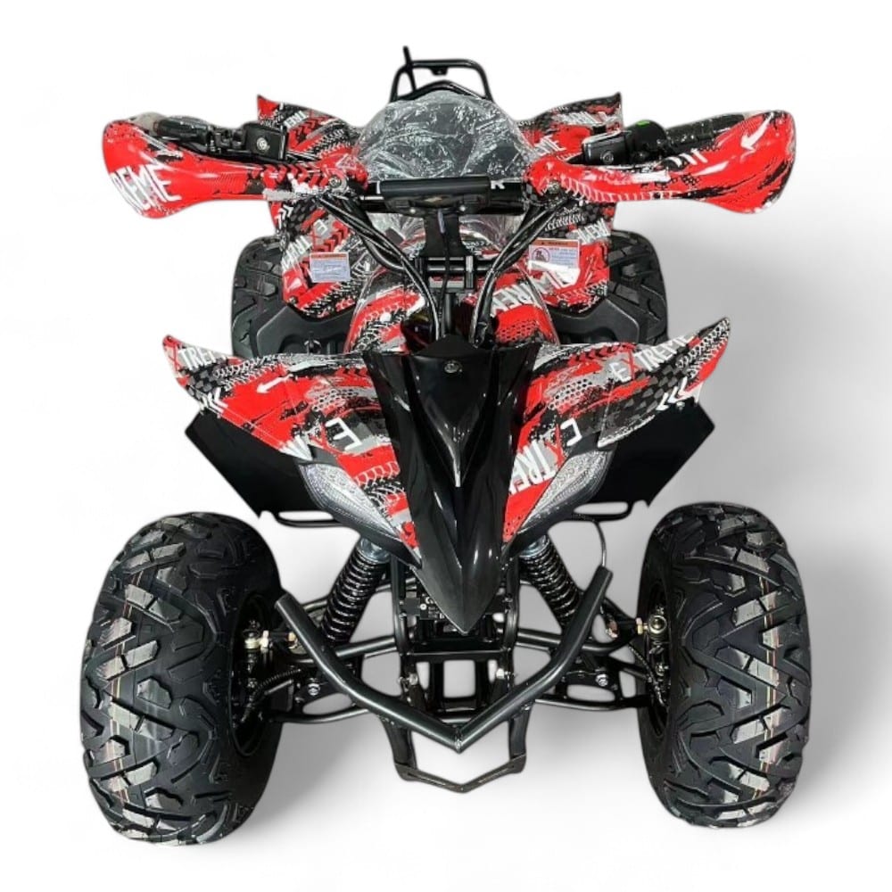 Shredder Mk2 48v 1800w Red Quad Bike - Top Front Angled View