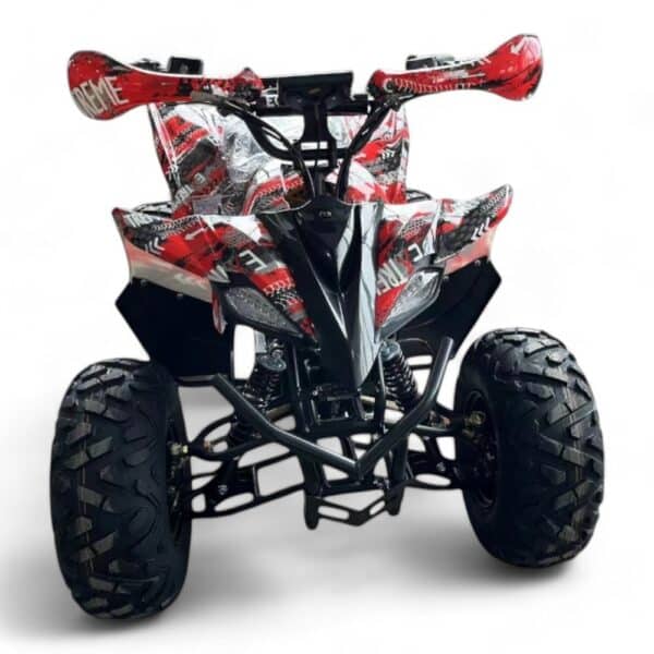 Shredder Mk2 48v 1800w Red Quad Bike - Top Front Angled View