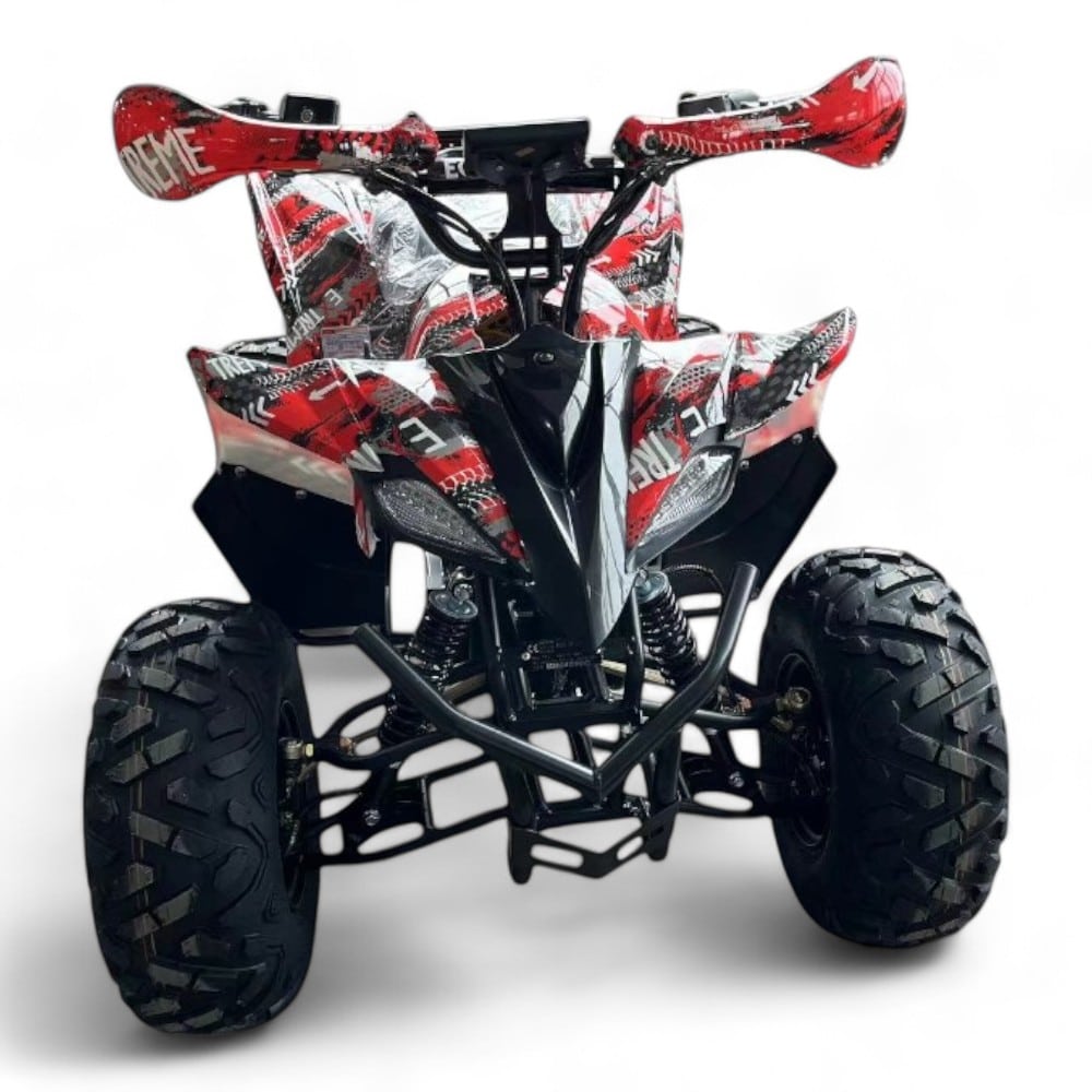 Shredder Mk2 48v 1800w Red Quad Bike - Top Front Angled View