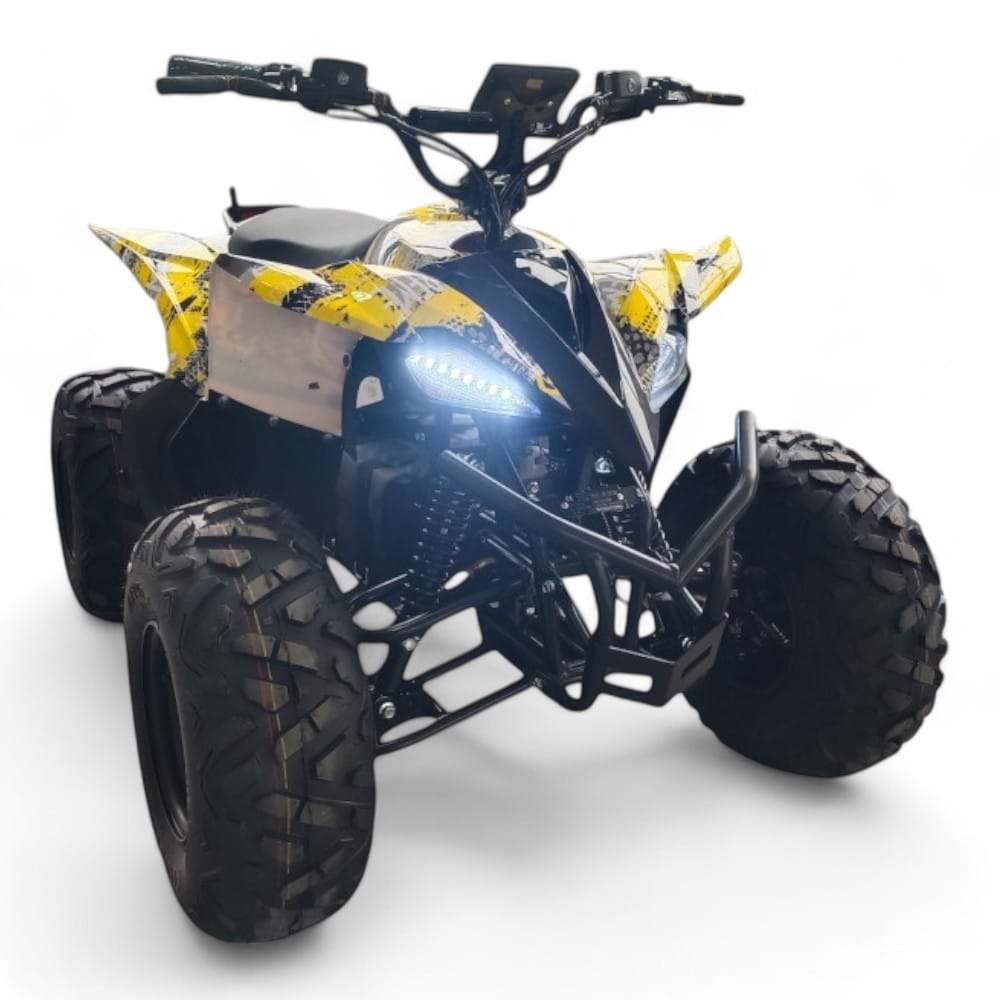 Shredder Mk2 48v 1800w Yellow Quad Bike - Front Angled View