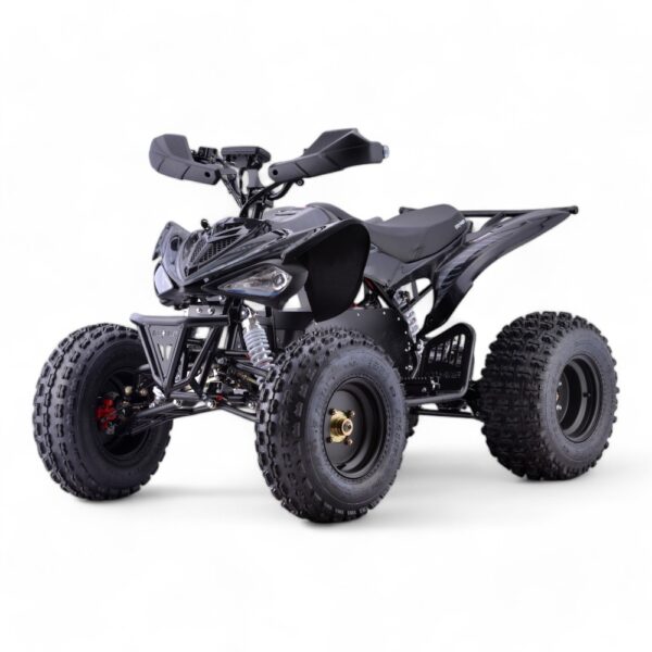Shredder 72v 3000w Black Quad - Front-Left Angled View