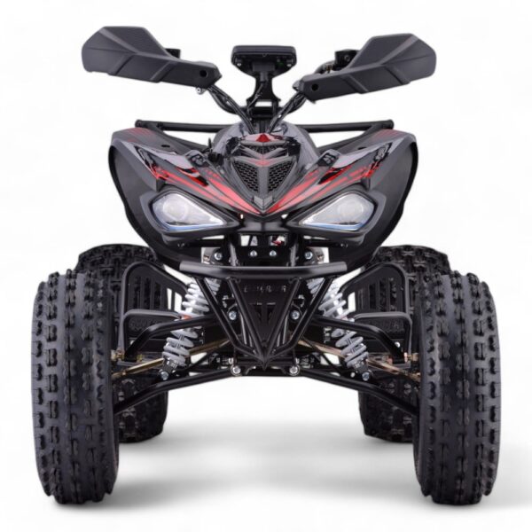 Shredder 72v 3000w Black and Red Quad - Front View