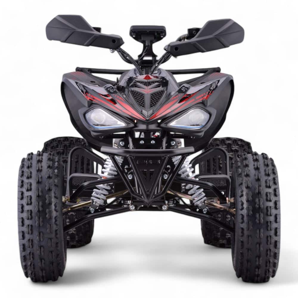 Shredder 72v 3000w Black and Red Quad - Front View