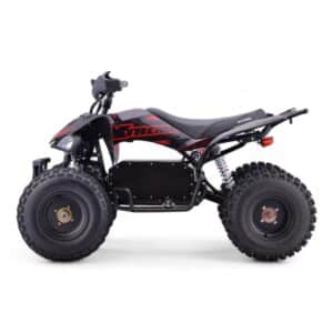 Shredder 72v 3000w Black and Red Quad - Left Side View