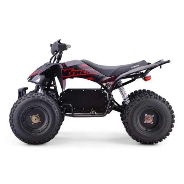 Shredder 72v 3000w Black and Red Quad - Left Side View