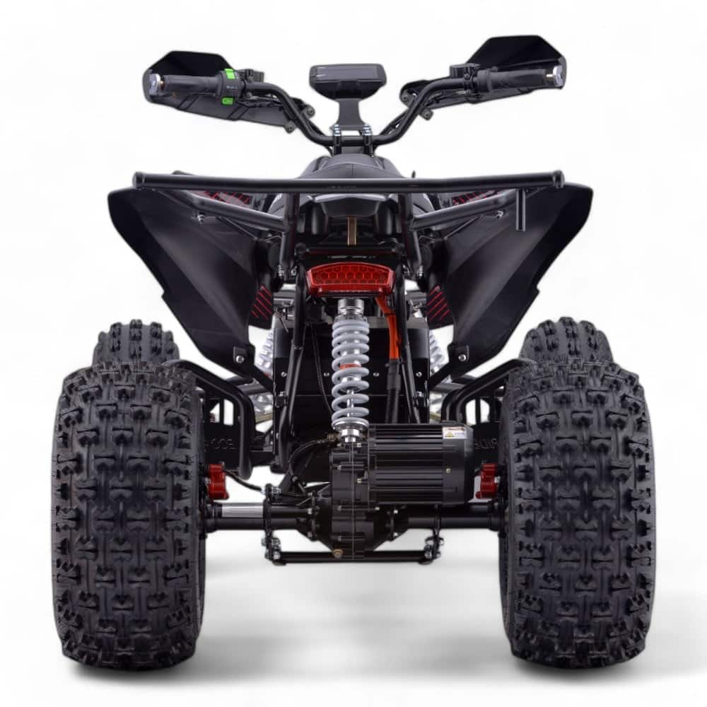 Shredder 72v 3000w Black and Red Quad - Rear View