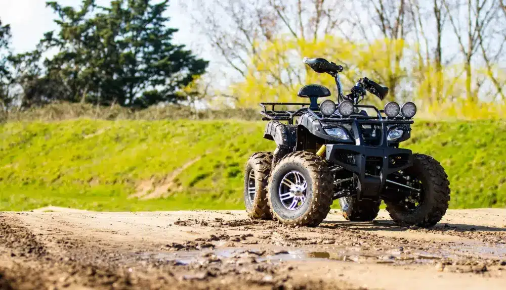 Explorer GT Electric Quad Bike On Dirt Track